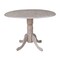International Concepts Round 42 in Round Dual Drop Leaf Pedestal Table, Washed Gray Taupe, 42 W, 42 L, 29.5 in H, Wood T09-42DP - alternate 1